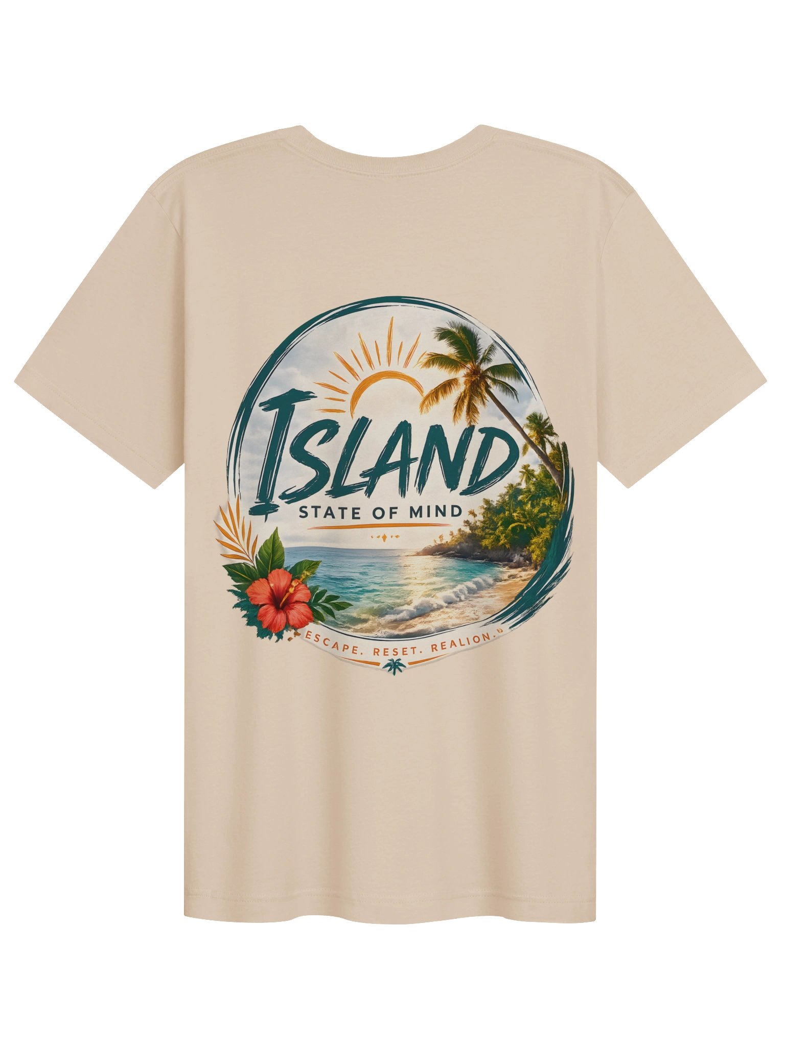 Island State of Mind Tropical Escape Tee - Cream product image (1)