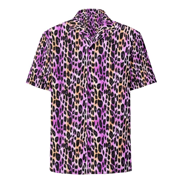 Purple Beige Leopard Hawaiian Shirt product image (1)