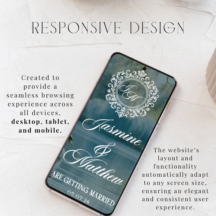 Vintage Old Money Wedding Website Template | Elegant Canva Wedding Website + Embedded RSVP | Luxury Classic Wedding Invite product image (2)