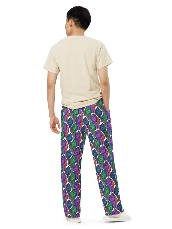 Colorful haliBUTT Pattern Wide-Leg Pants product image (4)