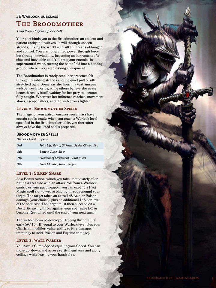 Broodmother | 5.5E Warlock Subclass product image (2)