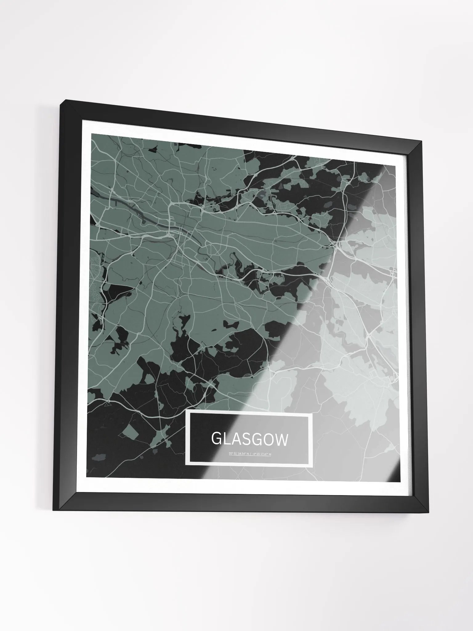 Framed Square Glasgow Art Maps product image (3)