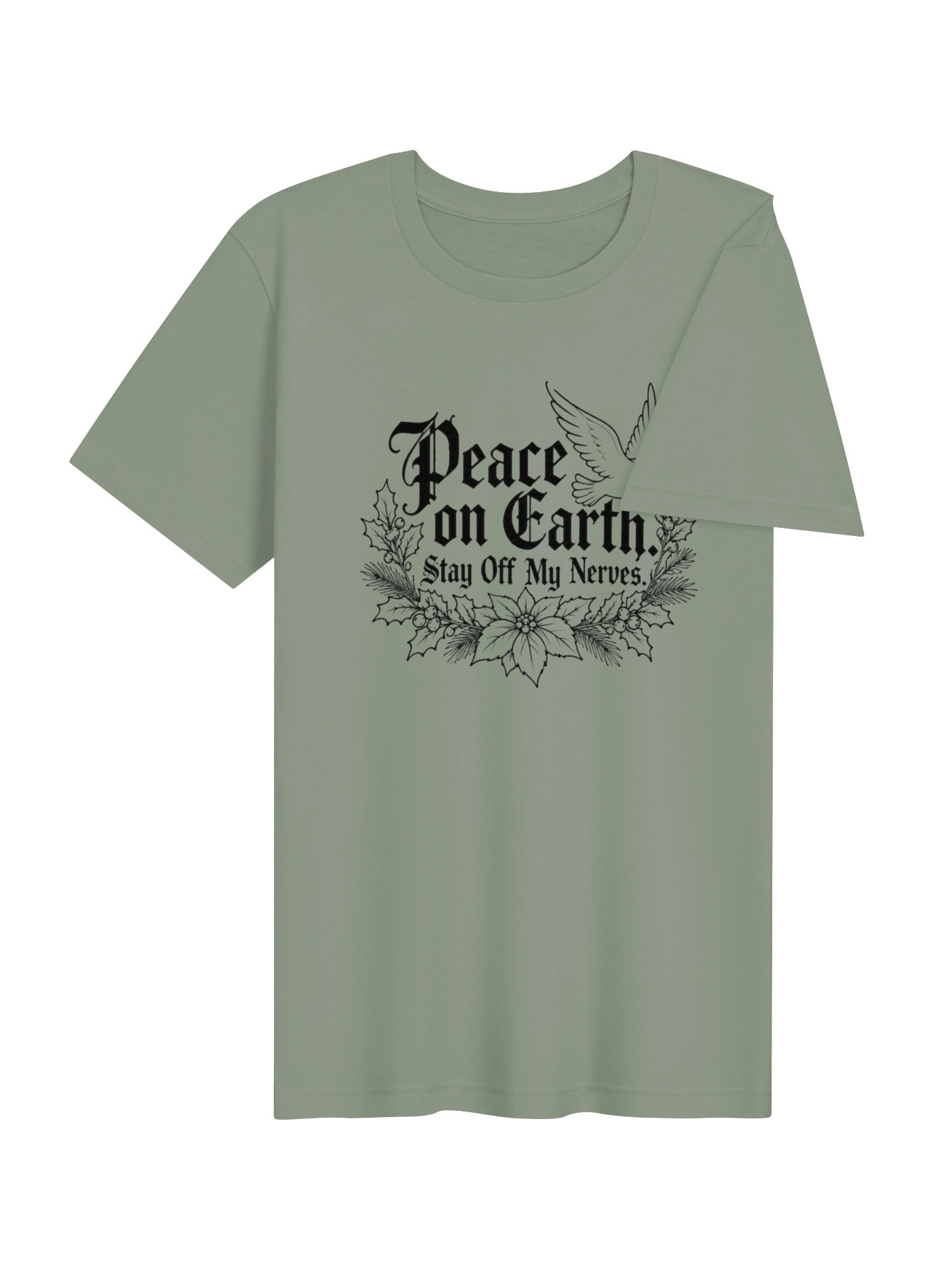 Peace on Earth. Stay Off My Nerves. | Funny Christmas T-Shirt product image (5)