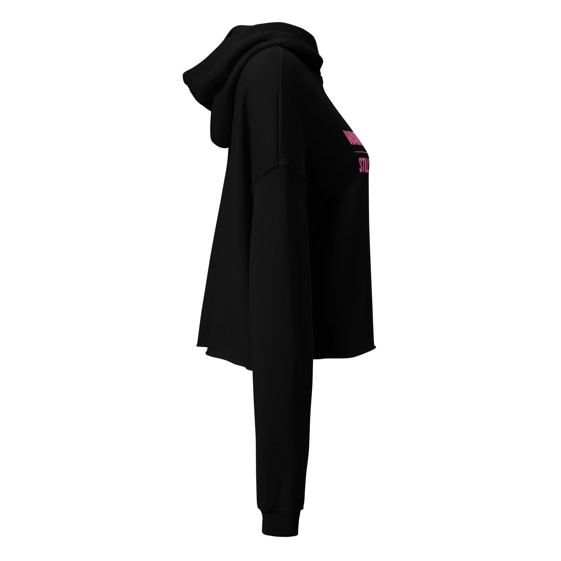 Want He Do It Still Blessed Women’s Cropped Hoodie – Pink Edition product image (3)