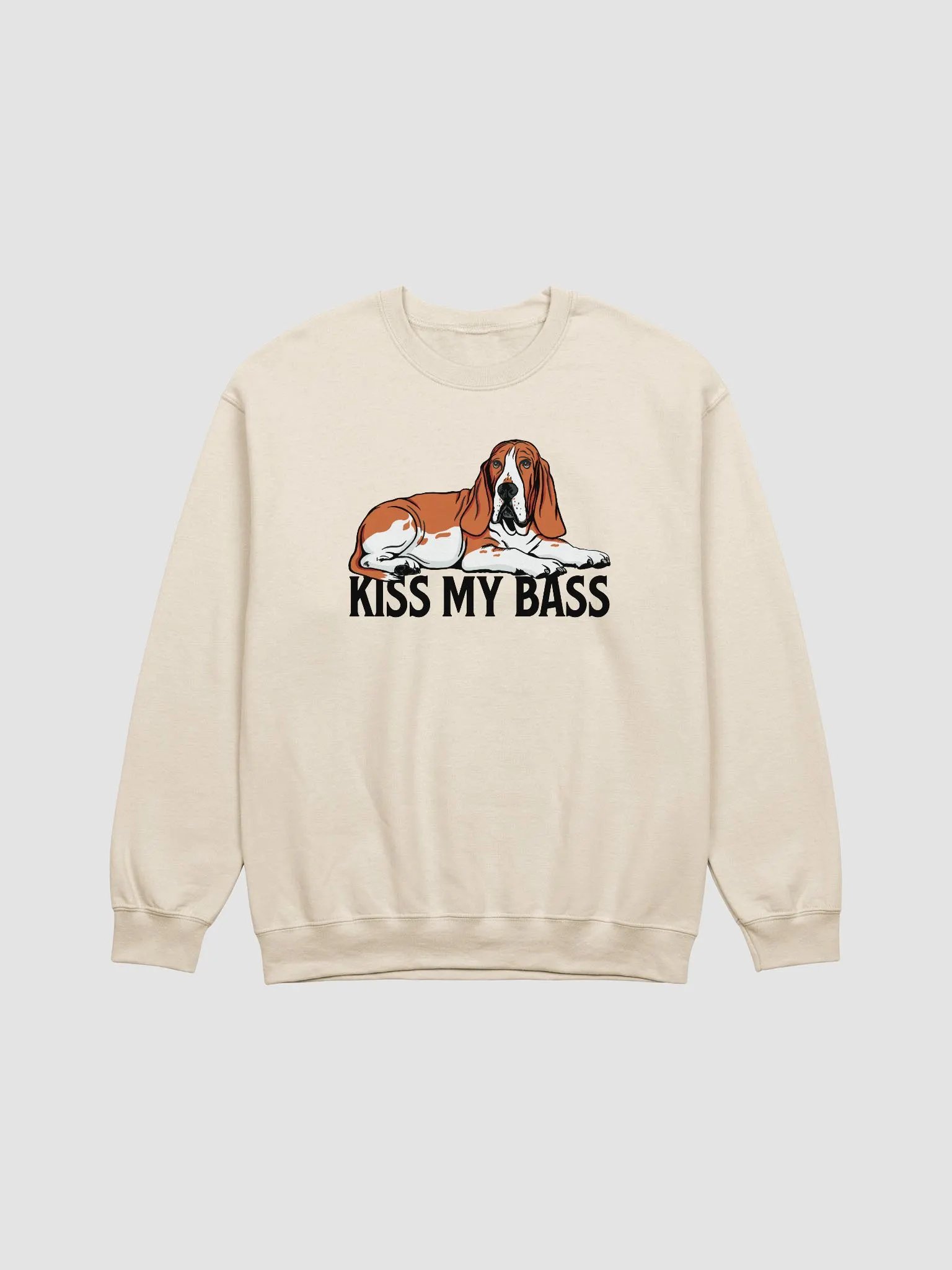 Kiss My Bass Sweatshirt | Funny Shirt for Basset Hound(Red) Owners product image (1)
