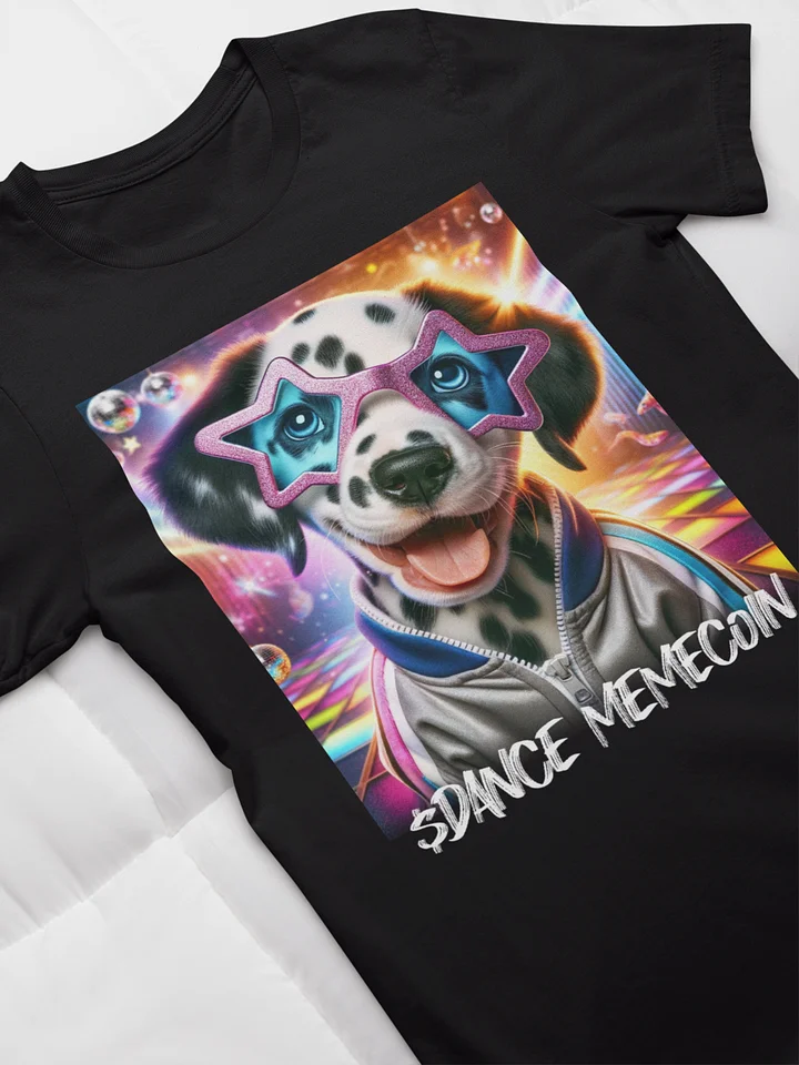 PARTY PUPPY - DANCE MEMECOIN - PREMIUM TEE - BLACK product image (1)