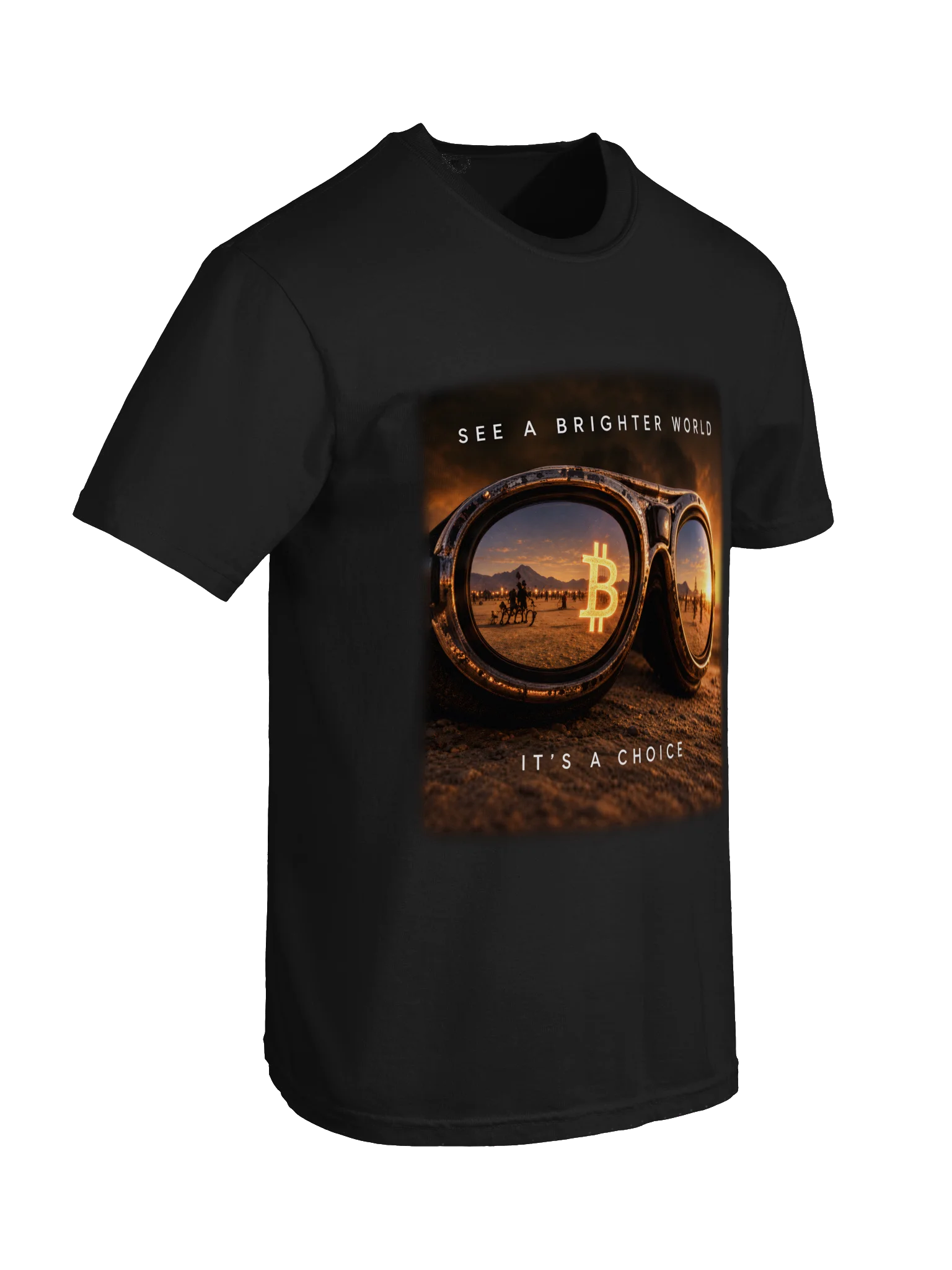 BM Goggles Bitcoin Shirt (Black) product image (10)