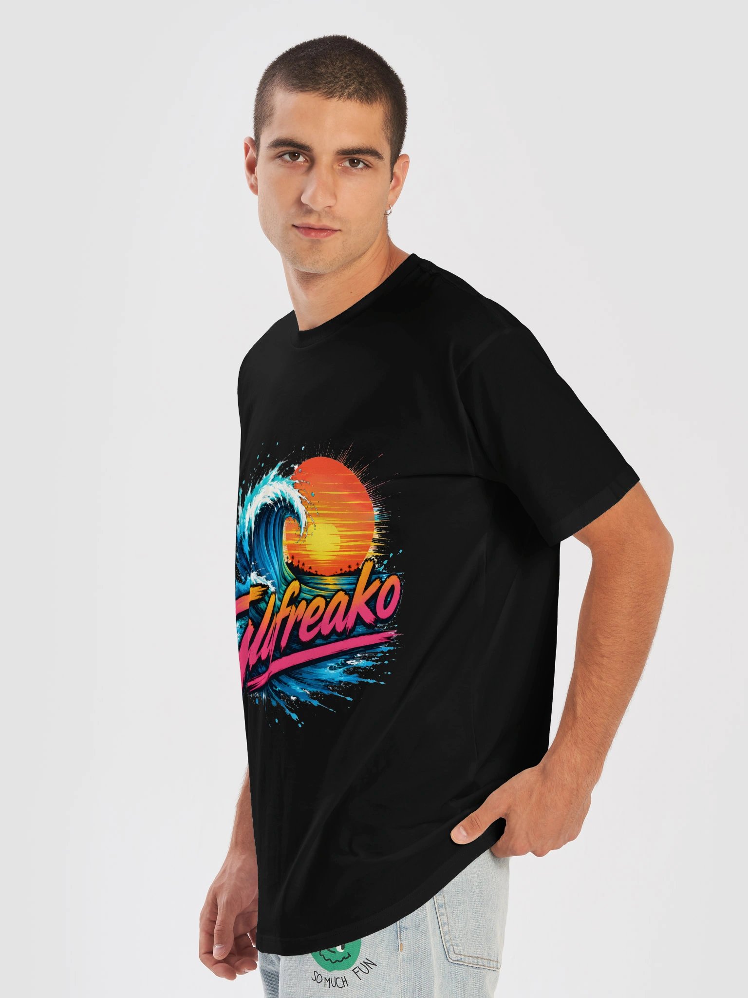 Talafreako Big Wave Neon Sunset Surf Tee product image (44)