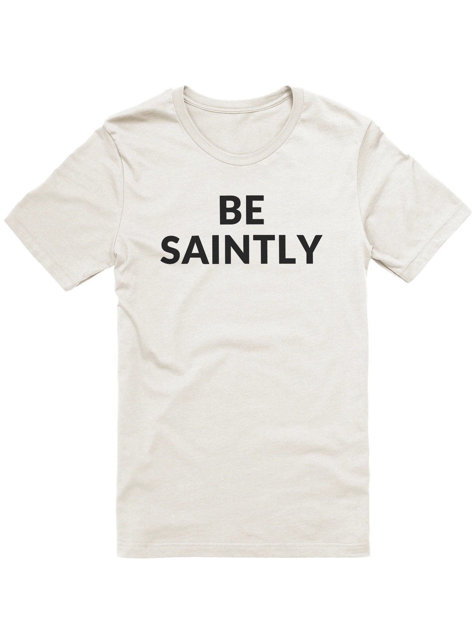 Be Saintly T-Shirt - Light with Black Lettering product image (73)