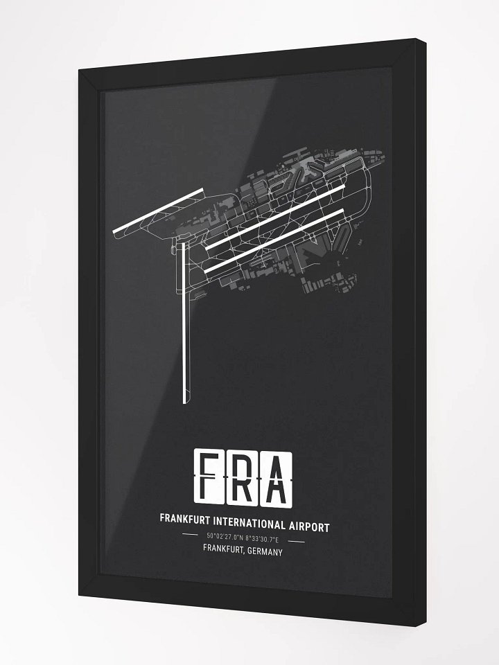 Framed Airport FRA Premium Map On Matt Paper product image (2)