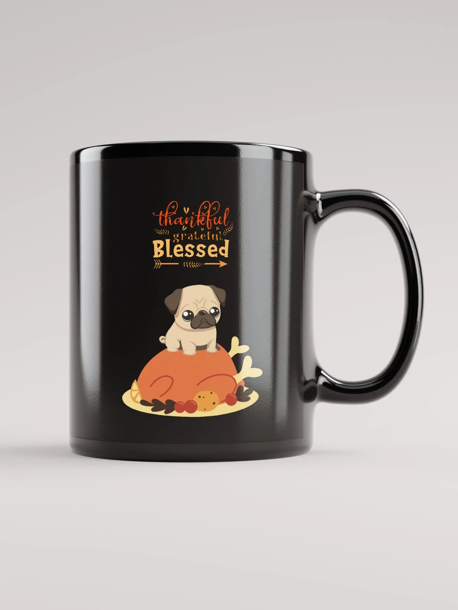 Autumn Pug Thanksgiving Mug product image (1)