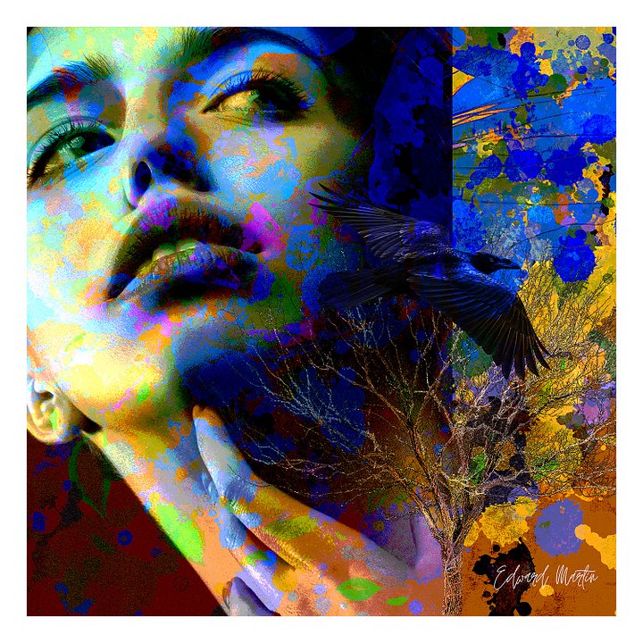 'Far Away from Here' by Edward Martin: Vibrant Layers: Colorful Matte Poster product image (1)