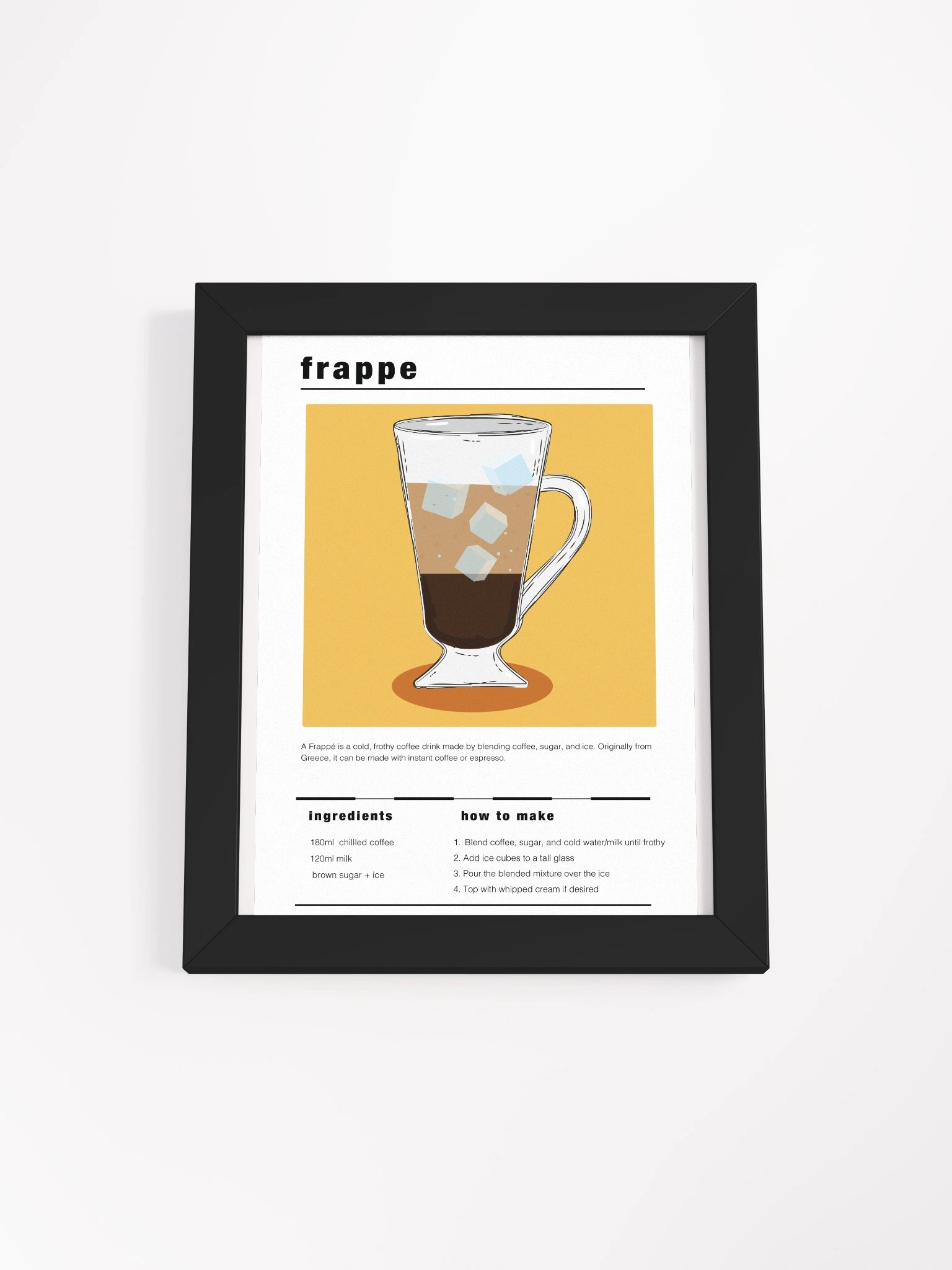 Framed Frappe Coffee Print product image (3)