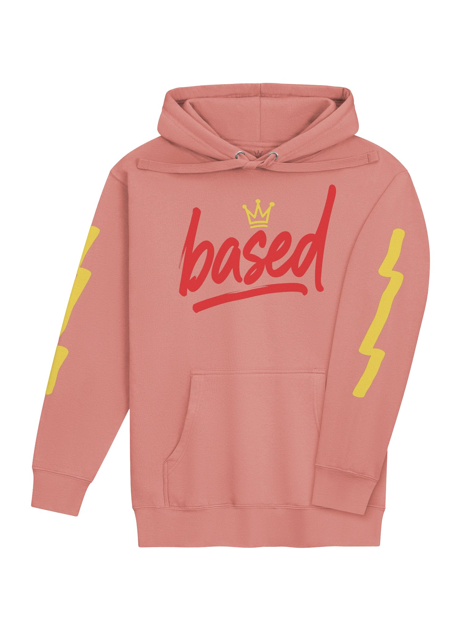 Based Crown Red Cursive Hoodie product image (40)