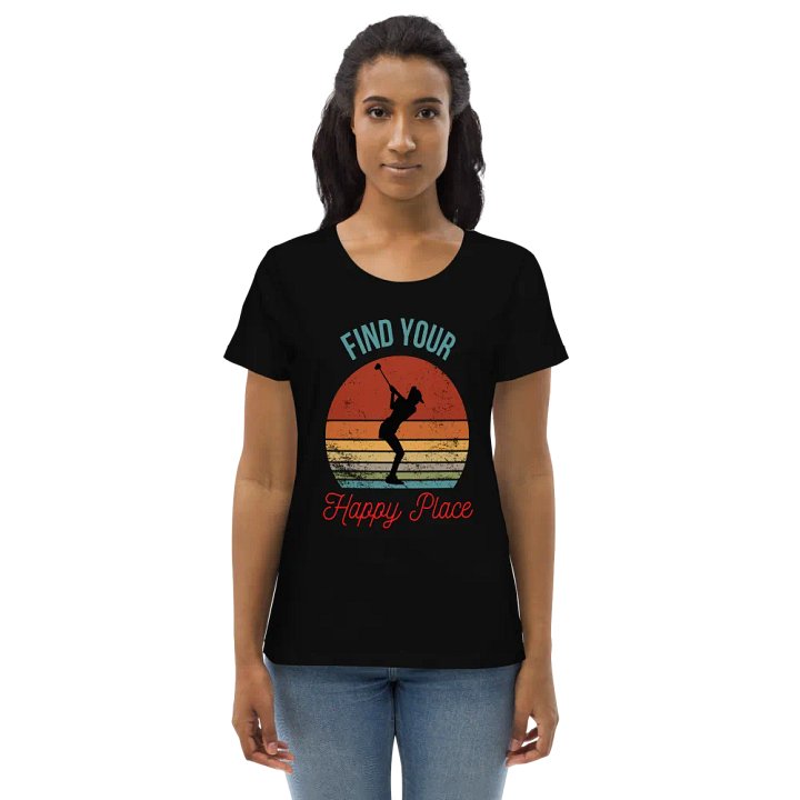 Retro Swing: Find Your Happy Place Women's Fitted Tee product image (2)