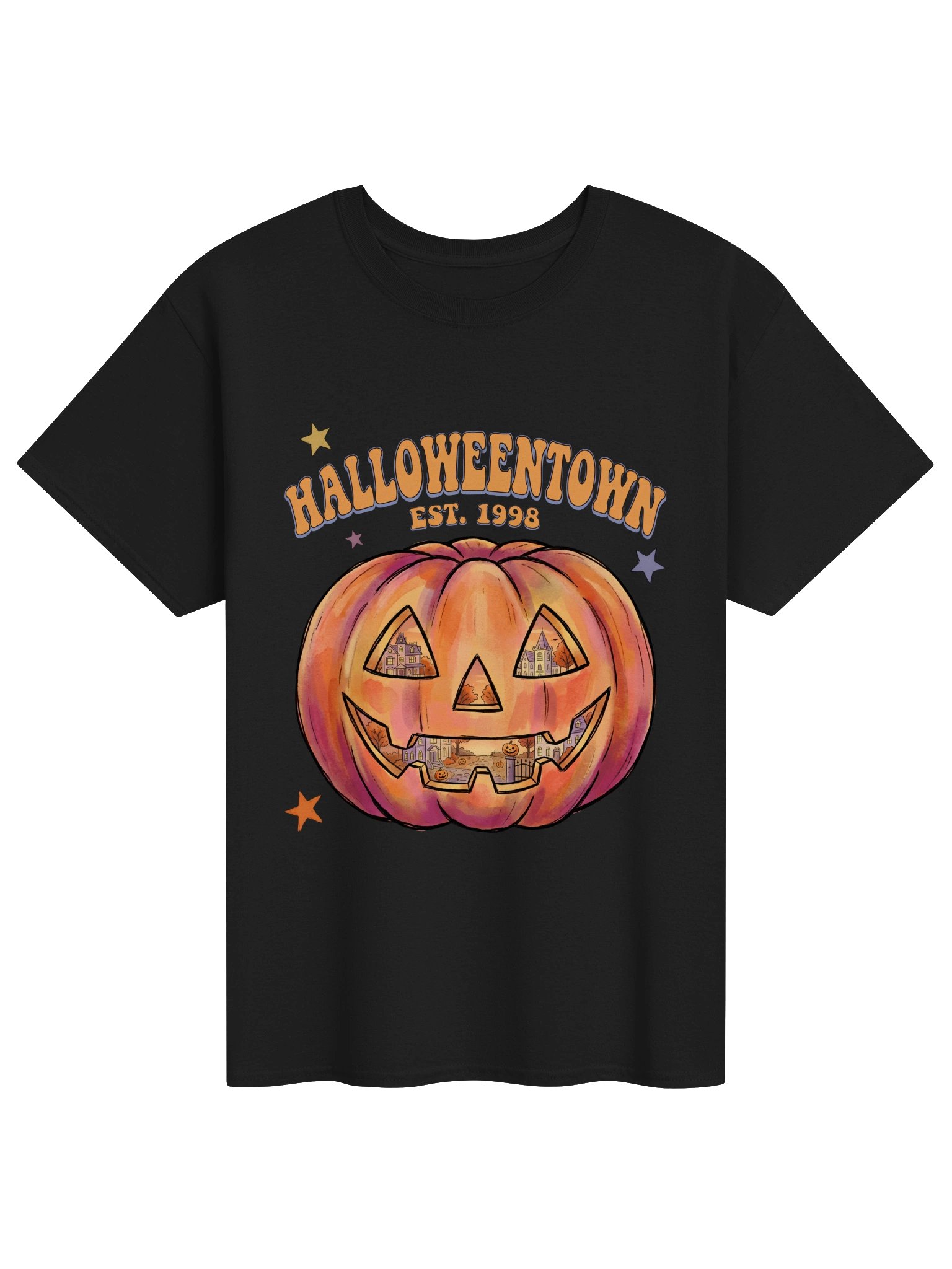 Vintage Halloweentown Est. 1998 Pumpkin T-Shirt - Spooky Season Retro Tee product image (1)