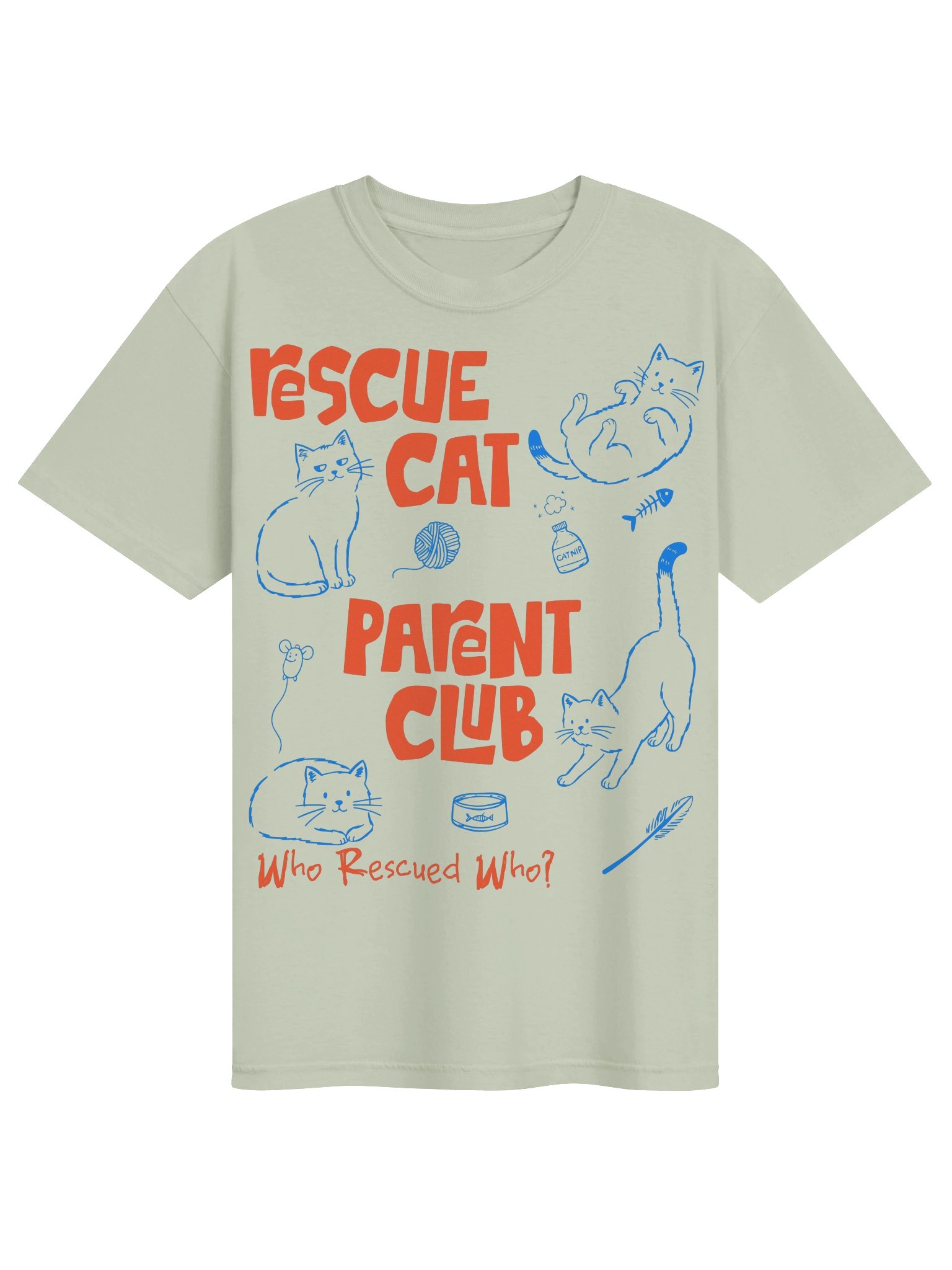 Rescue Cat Parent Club, Who Rescued Who? T Shirt product image (10)