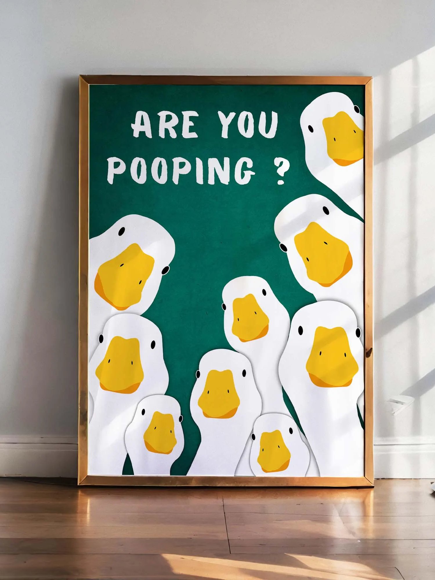 Funny Goose Bathroom Print | Farmhouse Animal Wall Art product image (8)