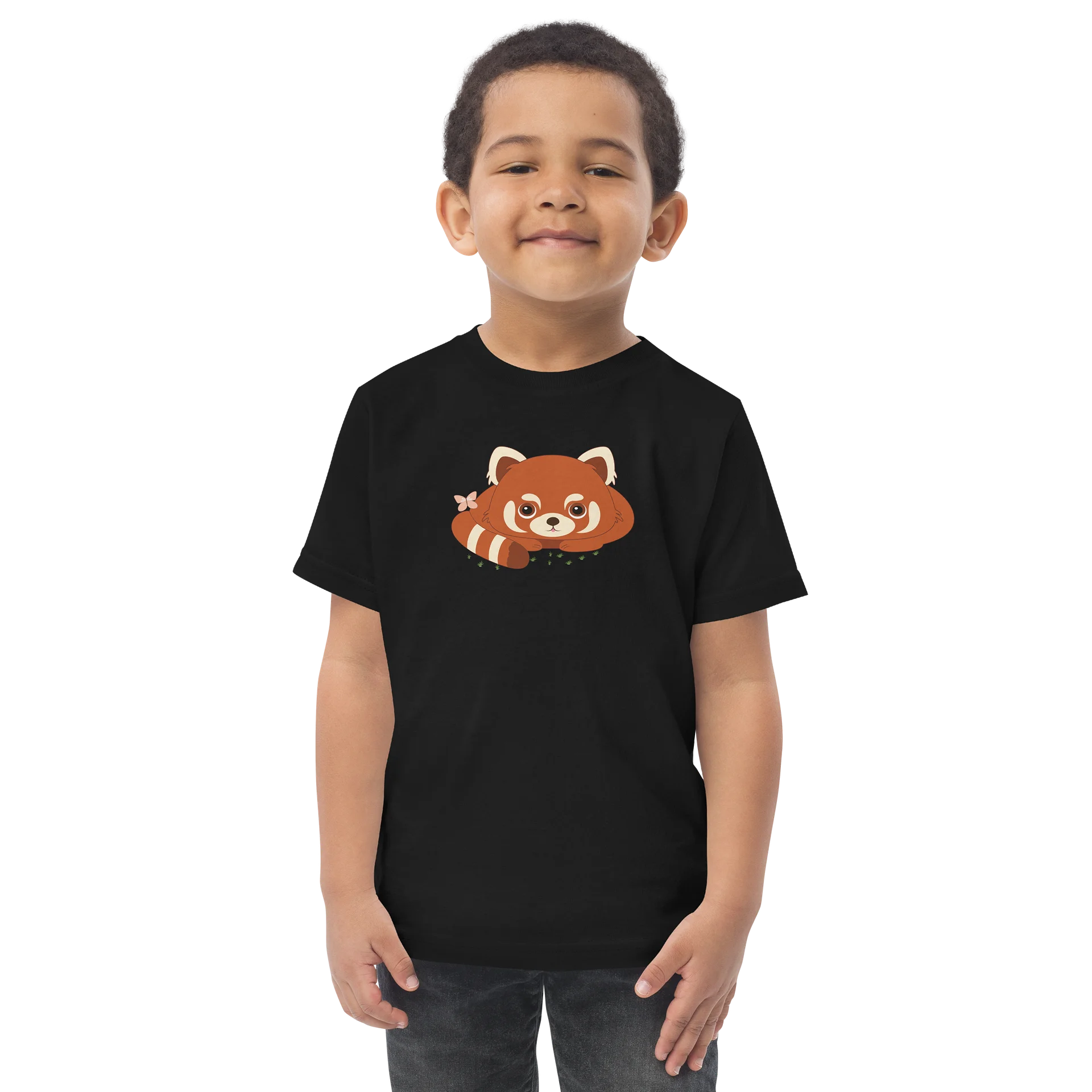 Spring Friends Red Panda Toddler Jersey T-Shirt product image (1)