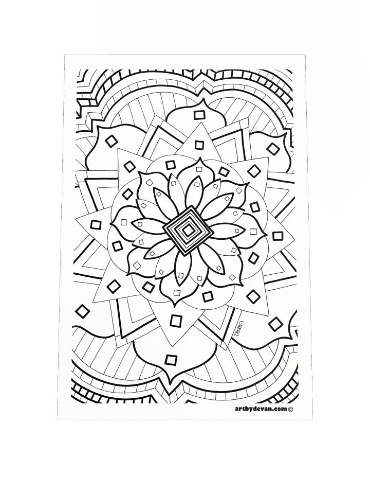 Color Your Own Art: Square Mandala product image (1)