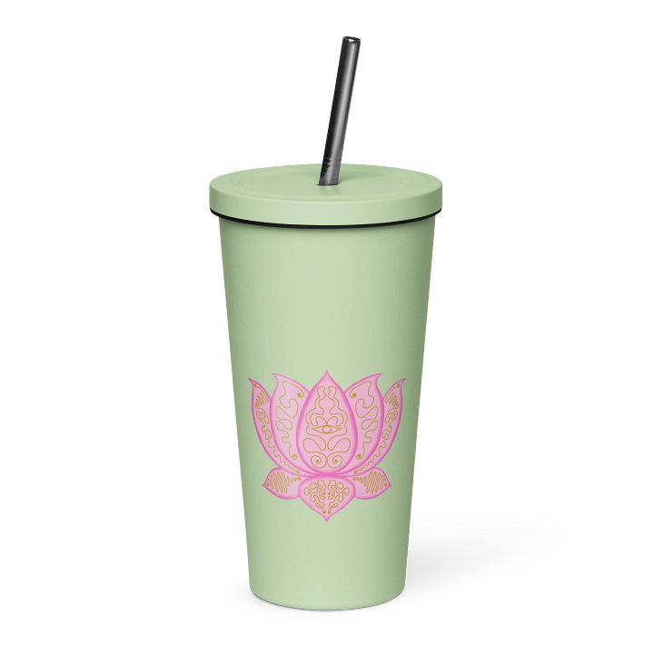 Golden Lotus Insulated Tumbler product image (1)