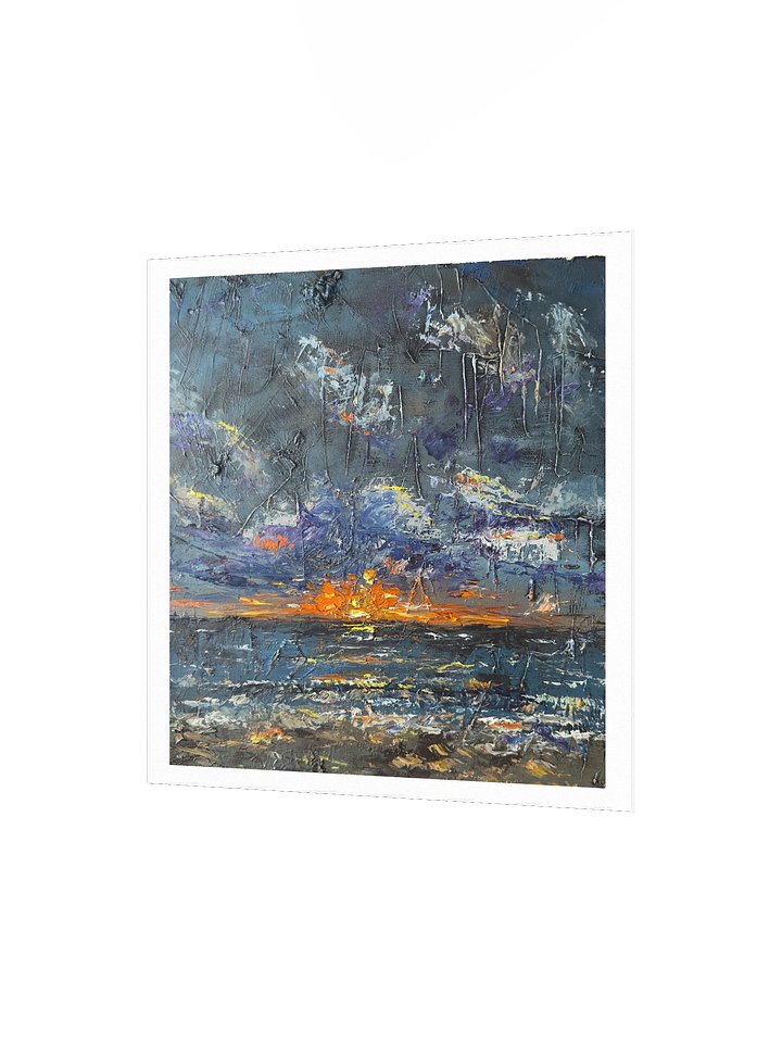 Stormy Sunrise Over a Beach in Puerto Morelos Print product image (2)