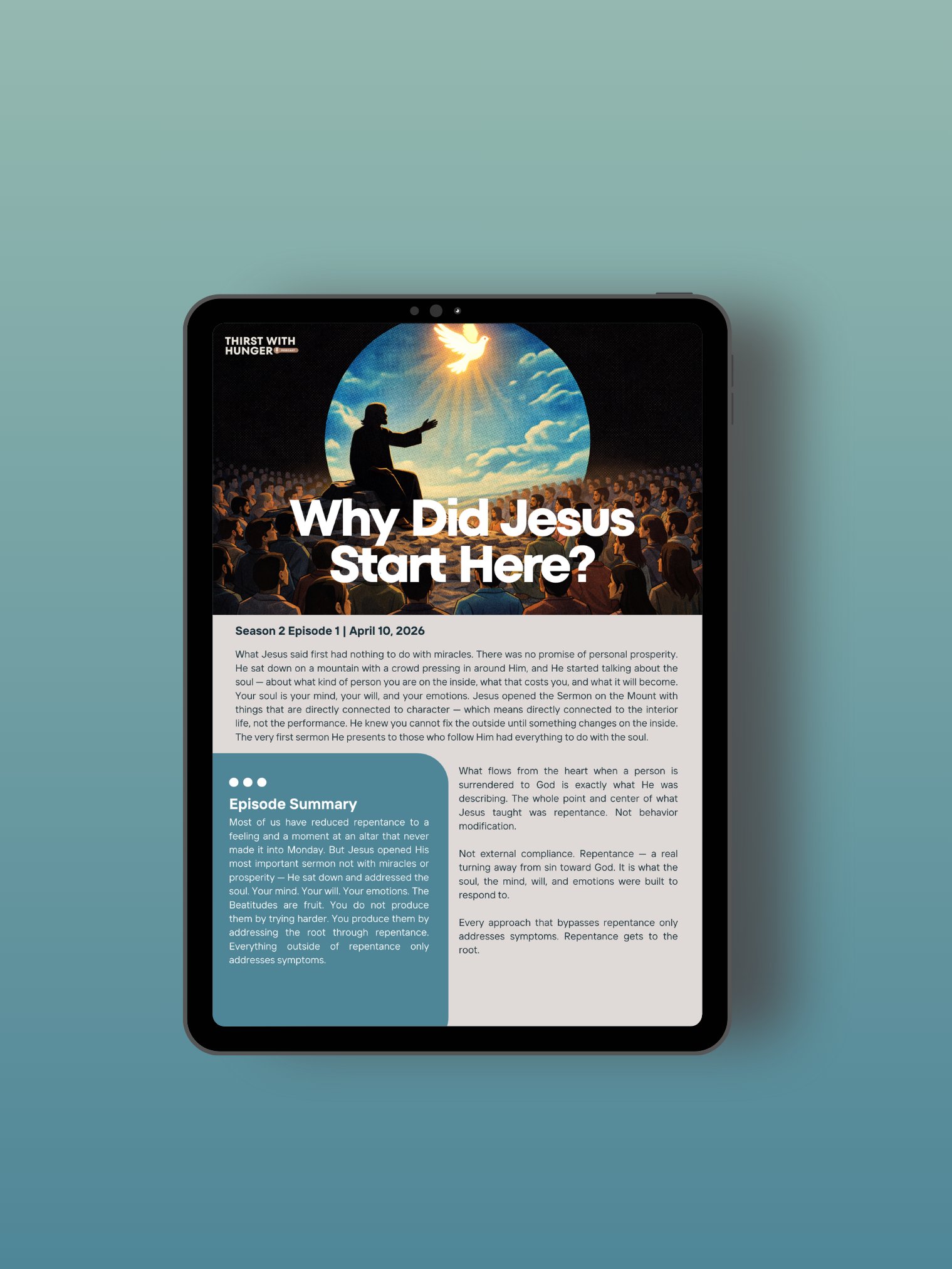 Thirst With Hunger Podcast S2 EP 1: Why Did Jesus Start Here Study Guide (Free Download) product image (1)