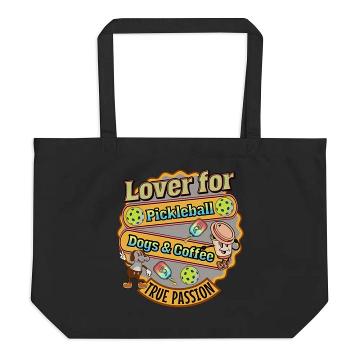 Lover For Pickleball Dogs And Coffee Passionate Tote product image (1)