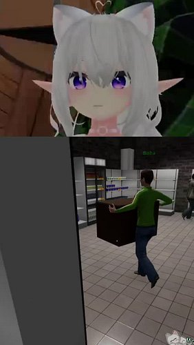 Don't step on his iPad #vtuber #supermarket #disobey