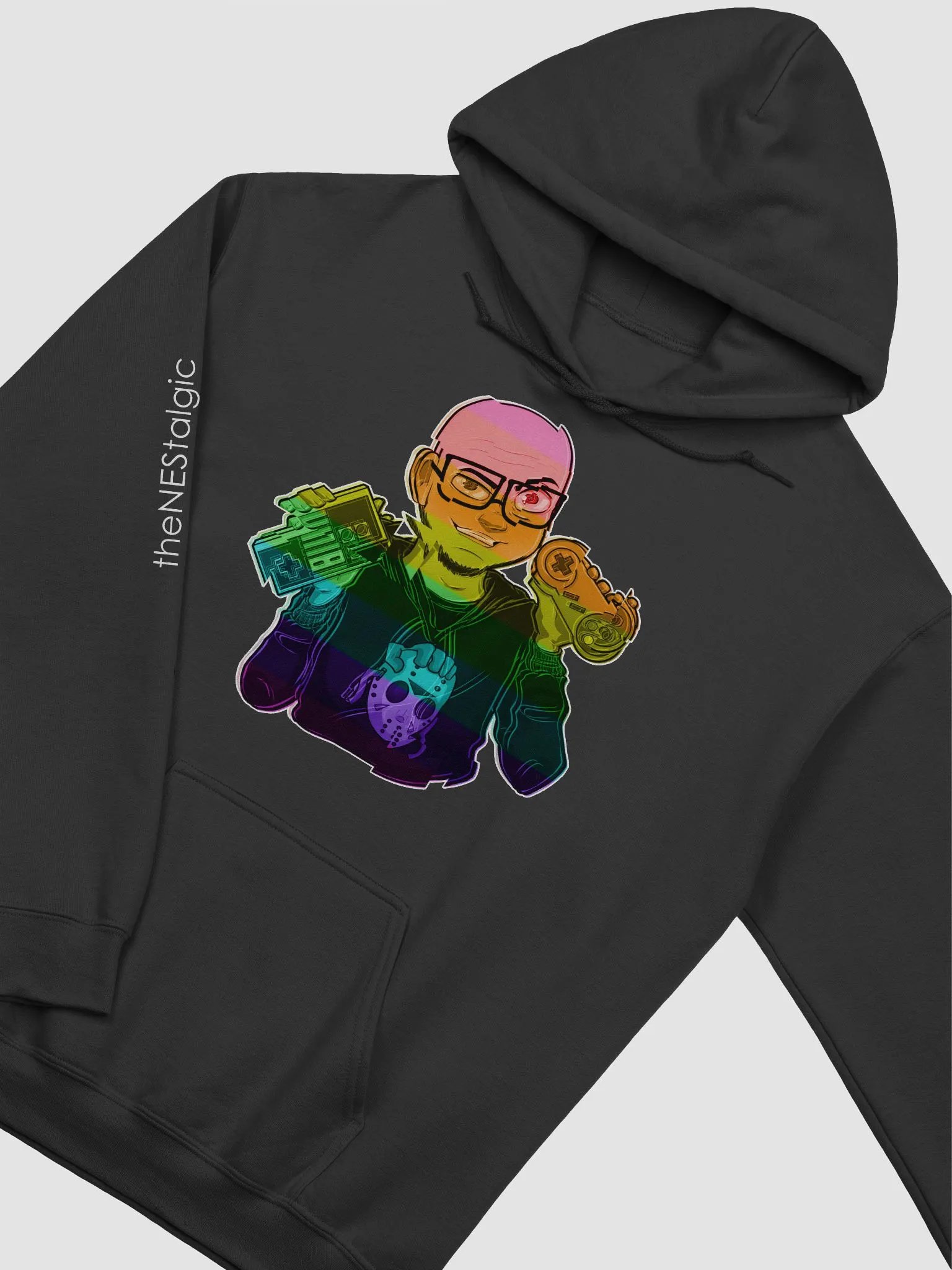 Glitch Hanzi Sleeve Hoodie product image (2)
