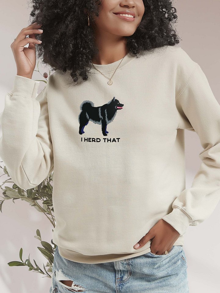 I Herd That Sweatshirt (Embroidered) of a Schipperke(Black) product image (2)