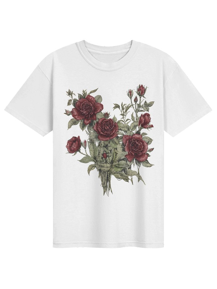 Rose Skull Shirt, Gothic Rose Graphic Tee, Comfort Colors Unisex T-Shirt, Vintage Floral Skull Shirt product image (66)