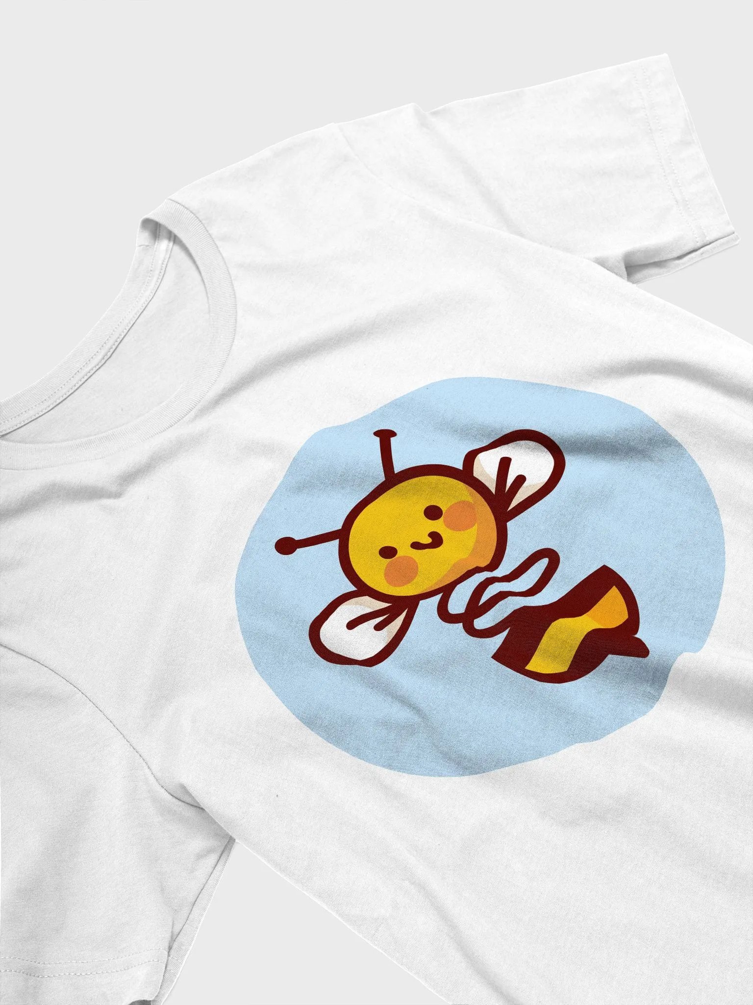 Light bee-shirt | Large blue logo product image (32)