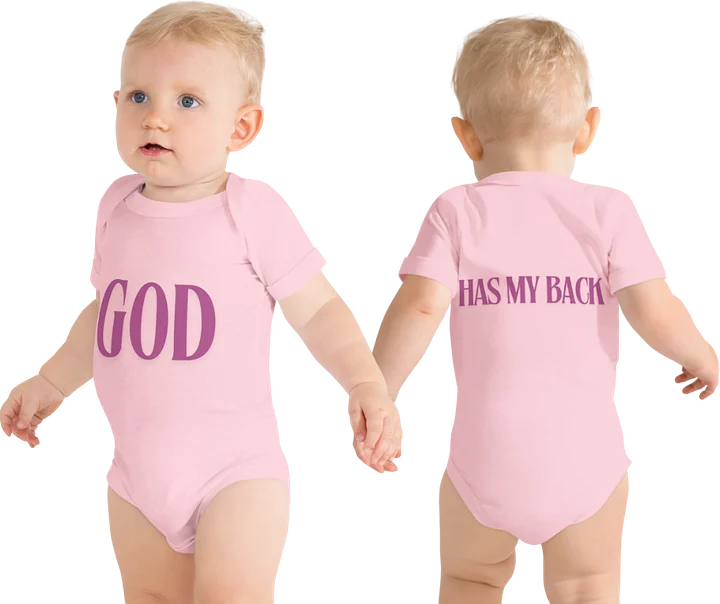God Has My Back Baby Onesie in Pink 🌸 product image (1)