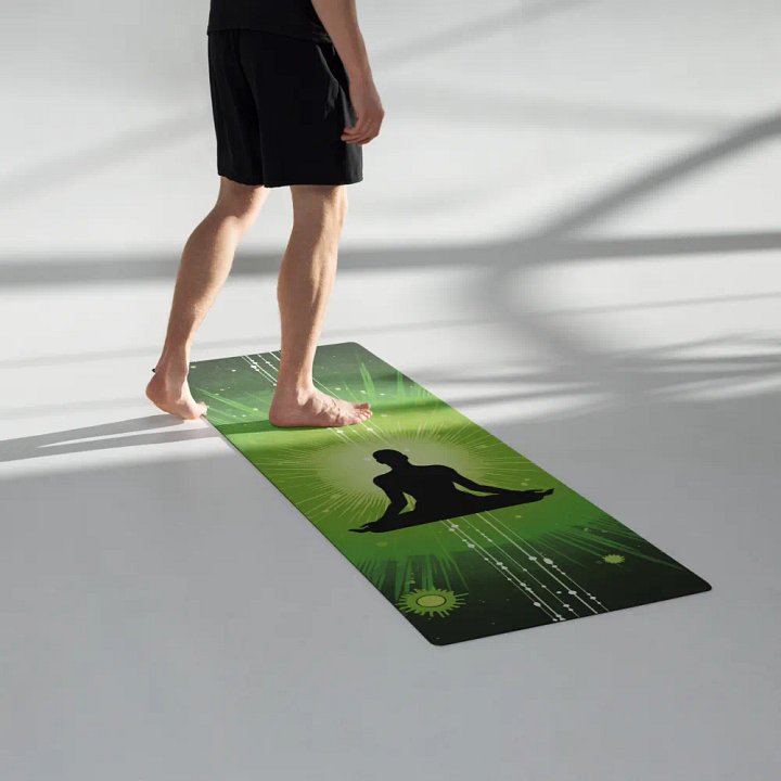 Premium Yoga Mat Featuring Green Sukhasana Vibe product image (2)