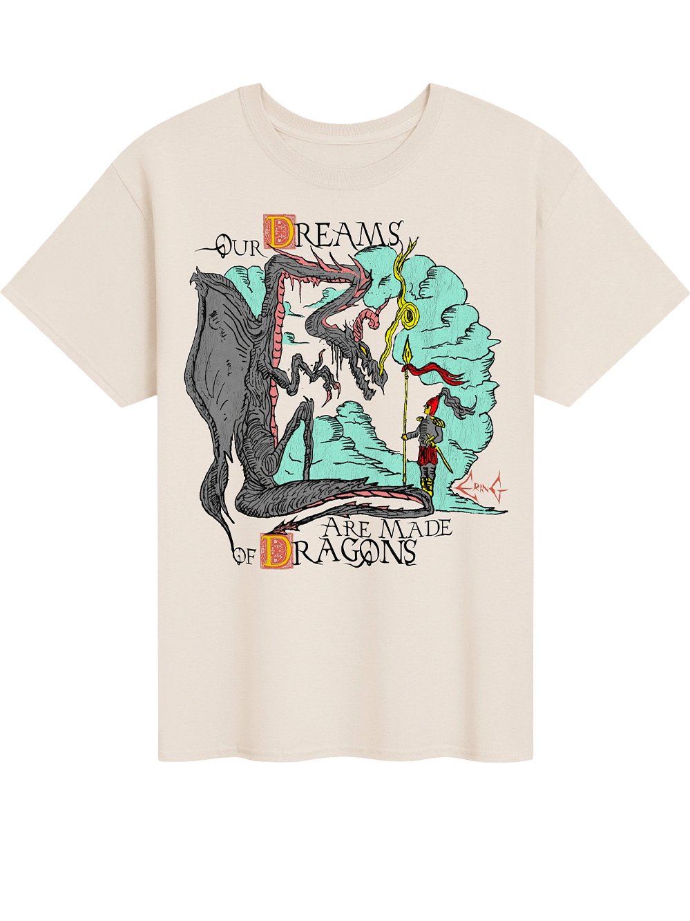 *New* Our Dreams are made of Dragons (Design Variant) - Classic T-Shirt (Natural Cream) product image (1)