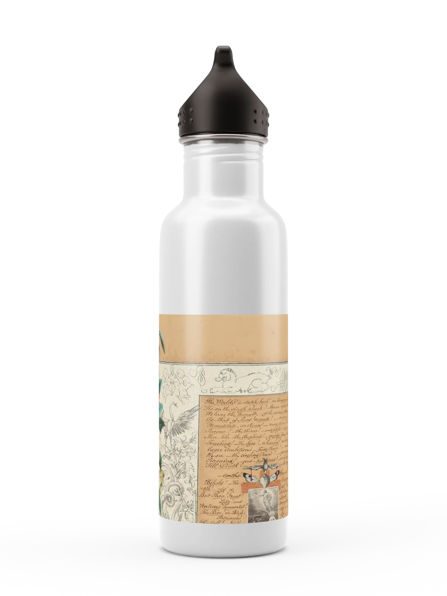 Vintage Floral Collage Water Bottle product image (2)
