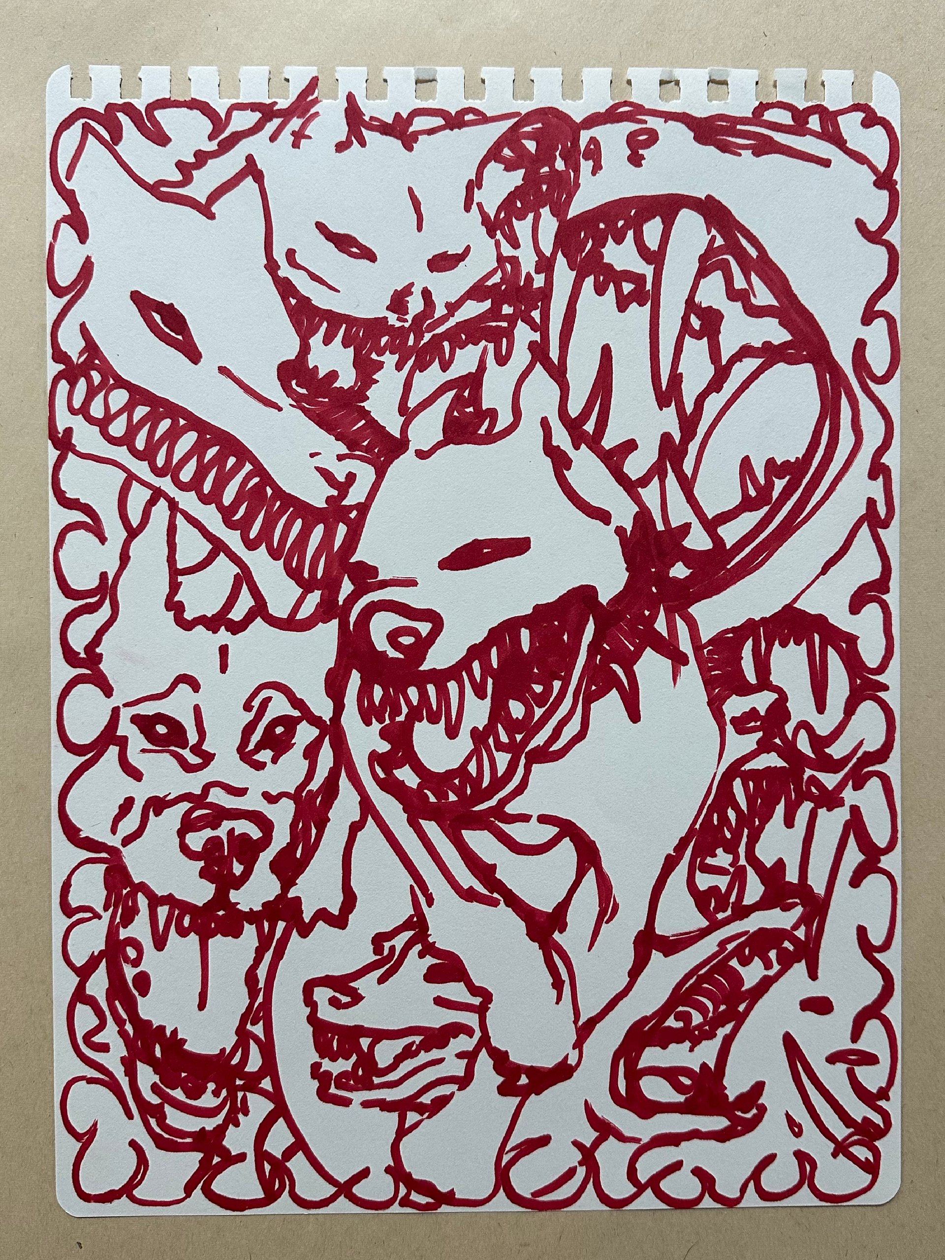 Red Dog Ink Drawing product image (1)