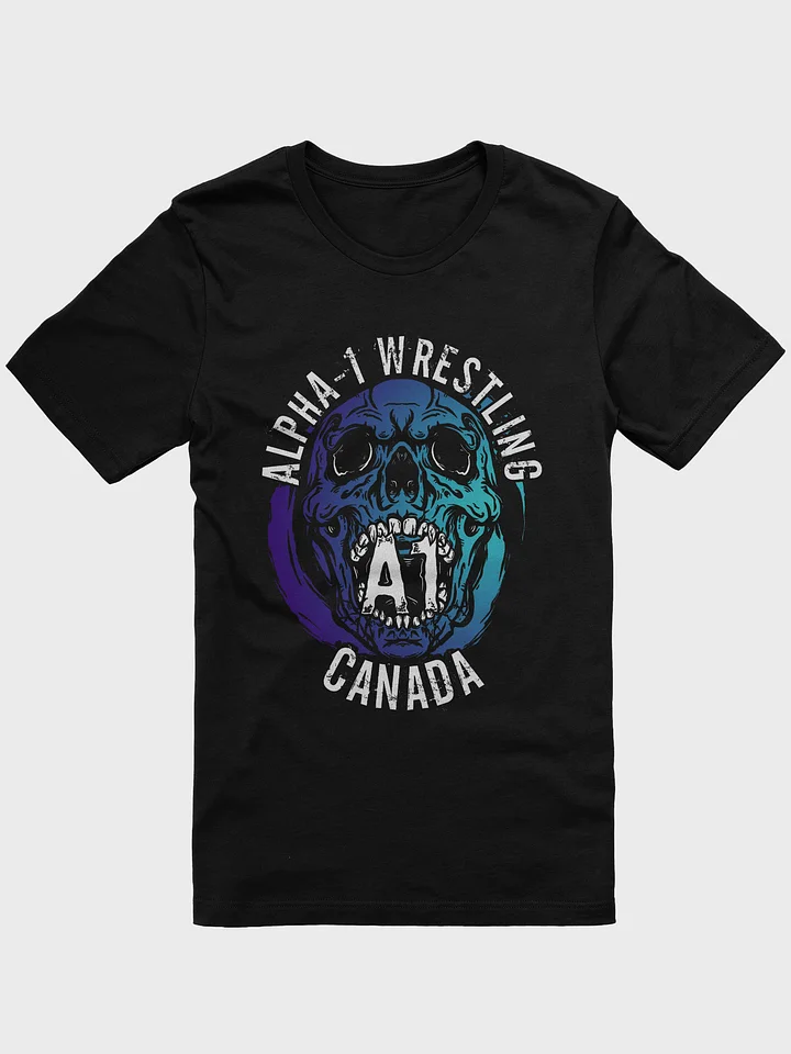A1 Wrestling Skull T Shirt Blue Gradient product image (13)