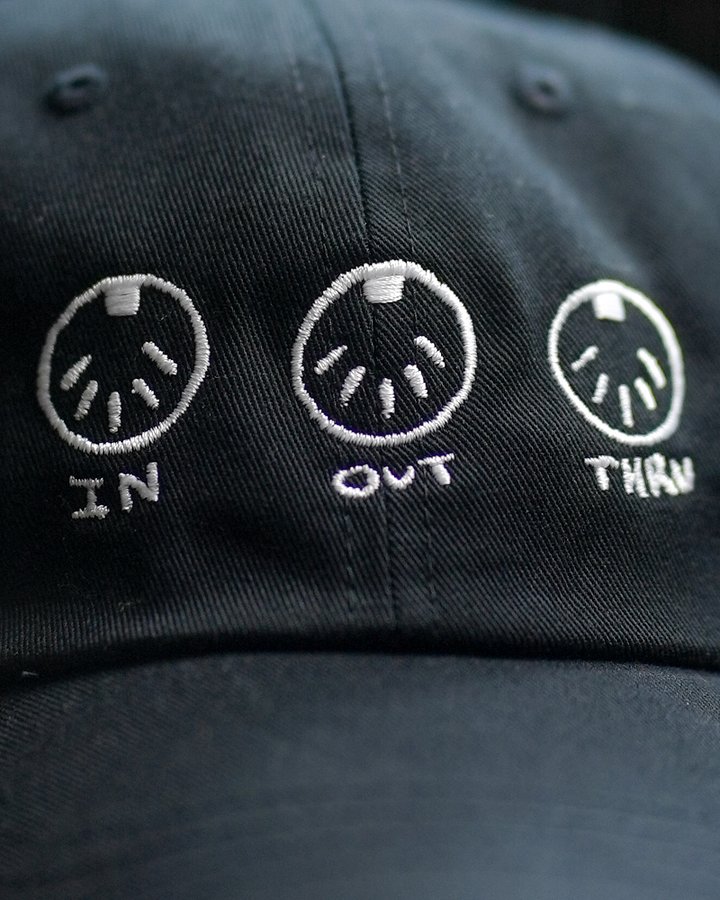 MIDI In Out Thru Hat | Embroidered 5-Pin DIN Studio Gear Cap product image (2)