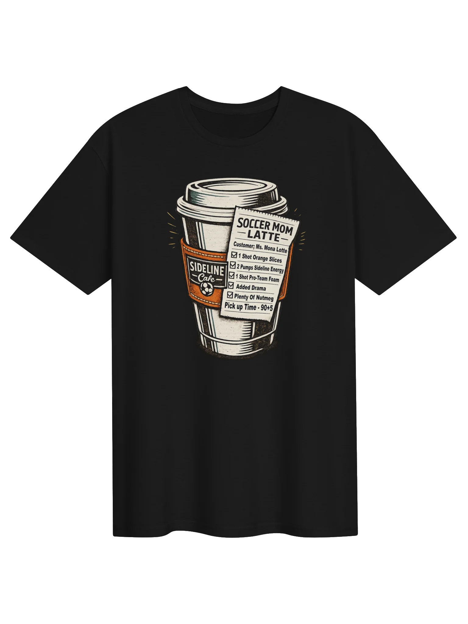 Soccer Mom Latte Sideline Joke Tee product image (1)