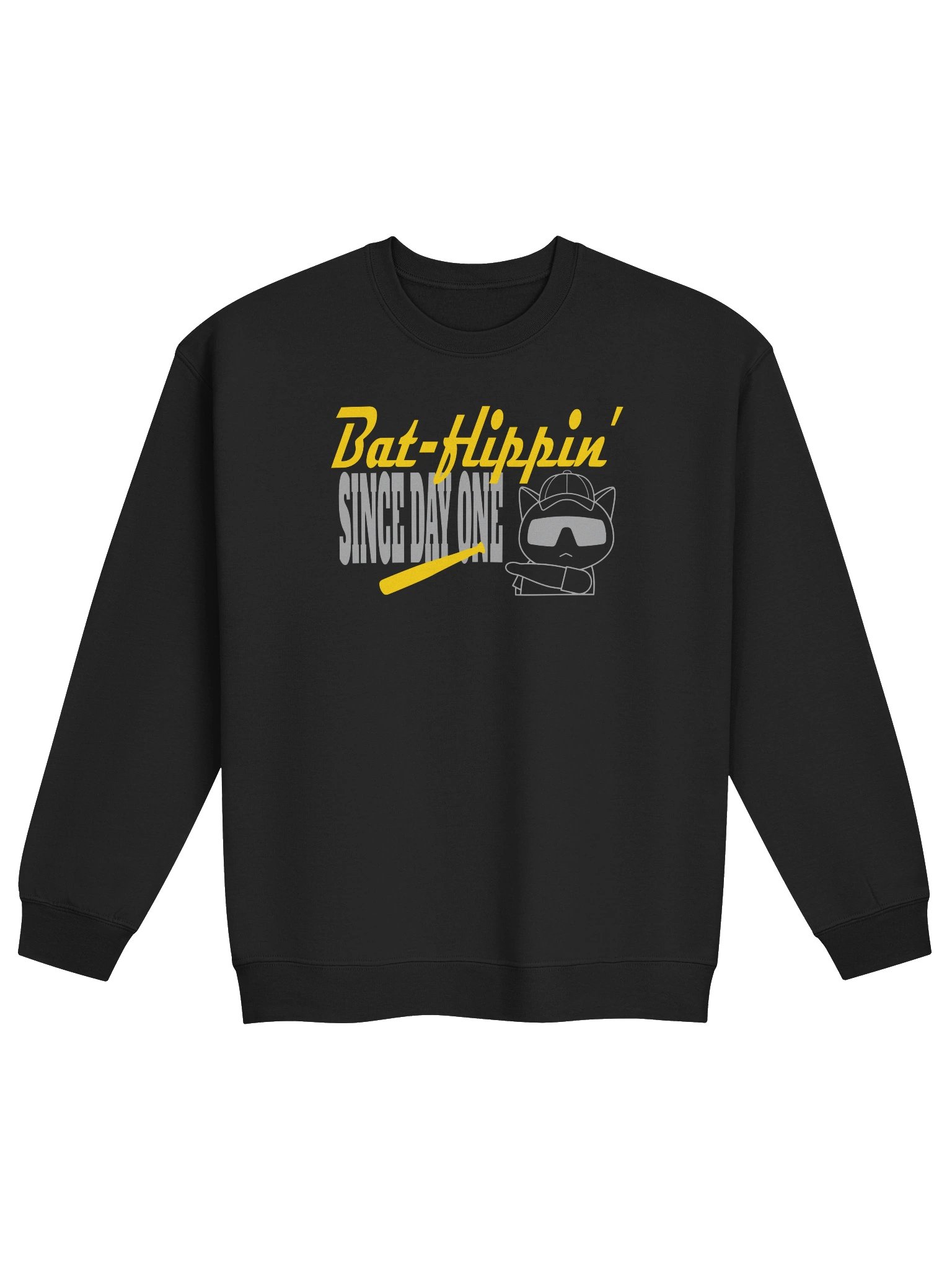 Baseball Cat (Bat-flippin' Since Day One) - Unisex Adult Sweatshirt product image (1)