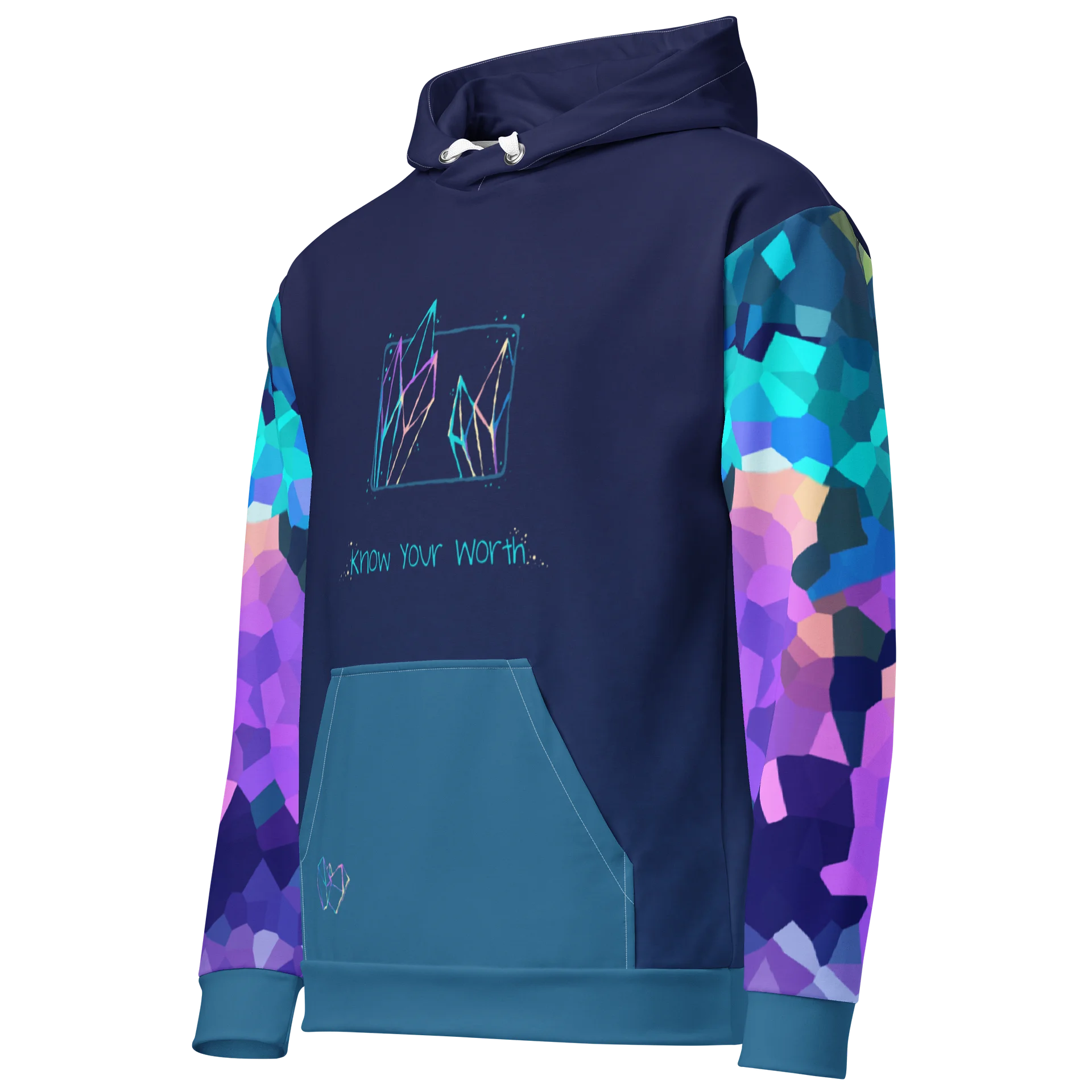 know your worth - crystalized hoodie product image (2)