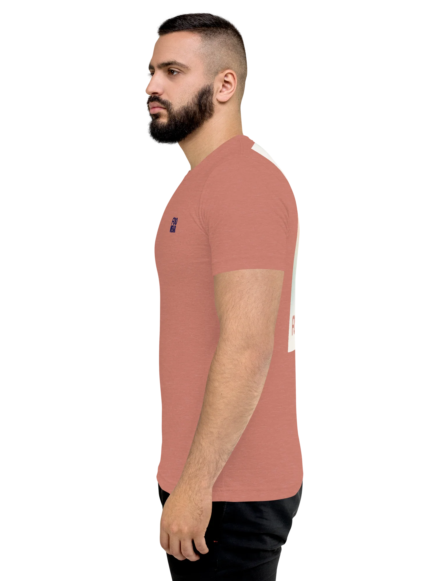 Embroidered Monogram T-Shirt in Mauve Red with Backprint product image (4)