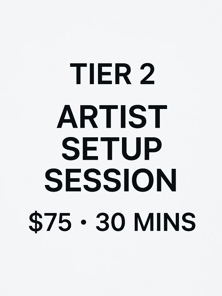 Tier 2: Artist Setup Session: Music Registration Consultation for Artists – Get Paid & Protected | HQ MAR product image (1)