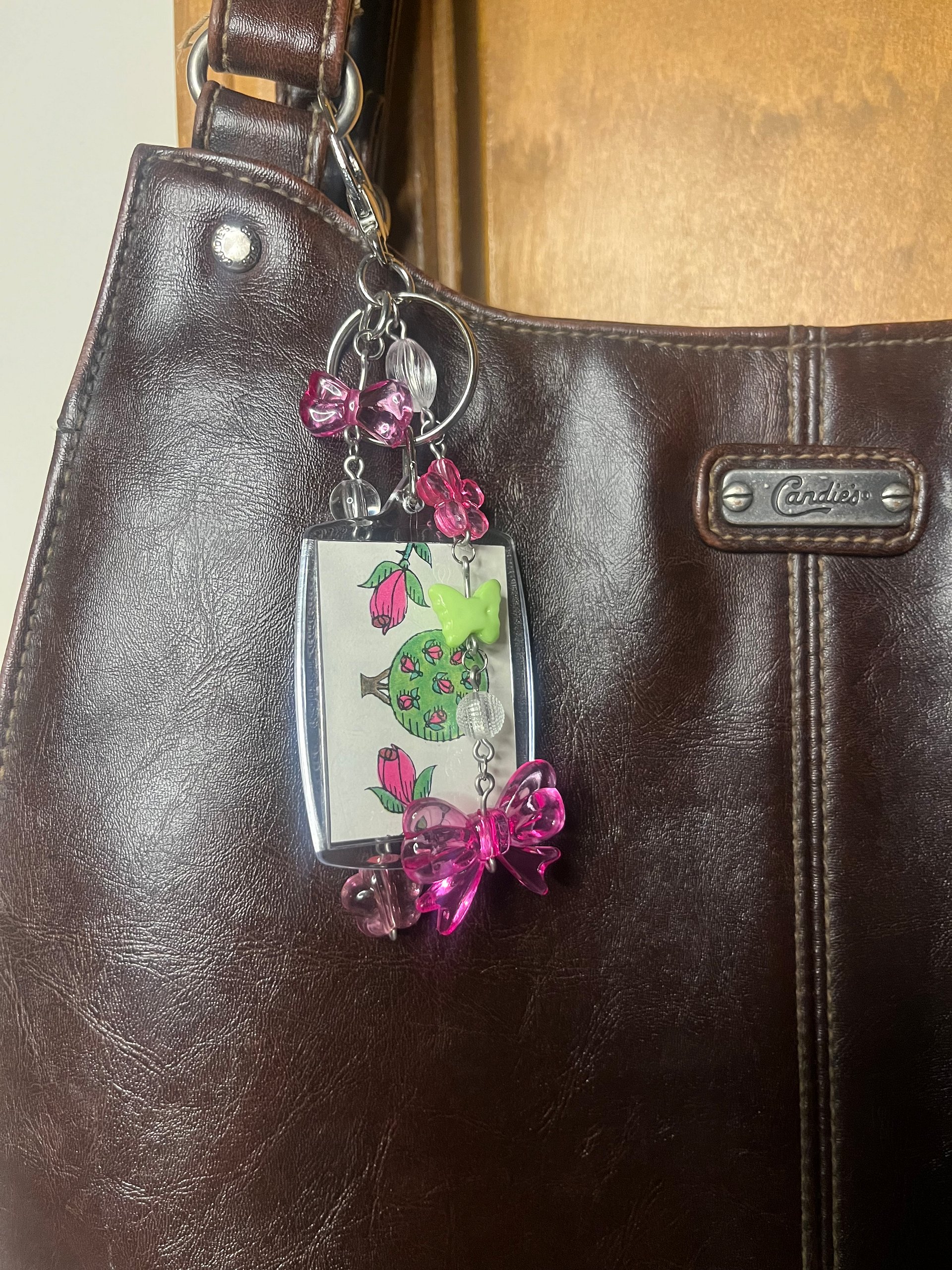 Twin Roses Deluxe Bag Charm product image (1)