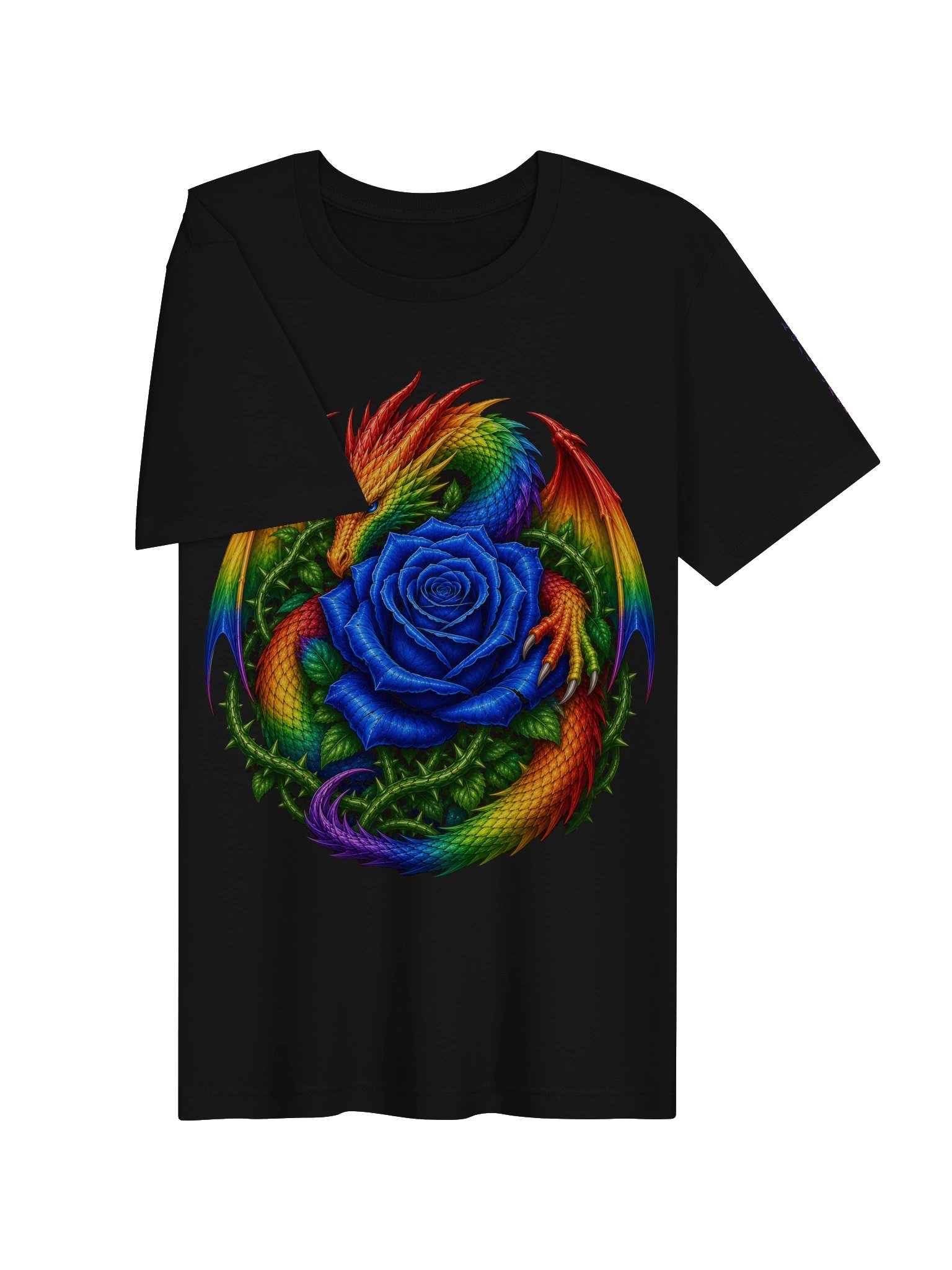 Rainbow Dragon Blue Rose Tee product image (25)