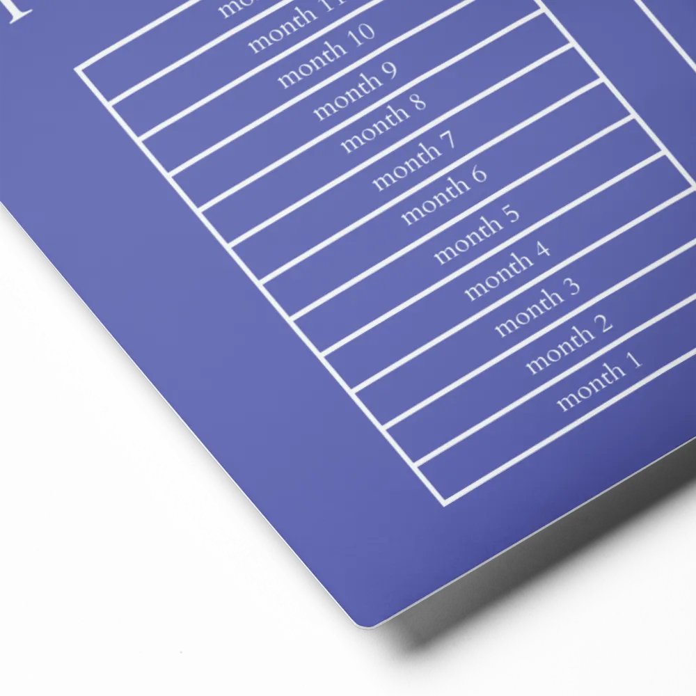 HIGHFALUTIN ANNUAL RENT TRACKER (white design 3) product image (2)