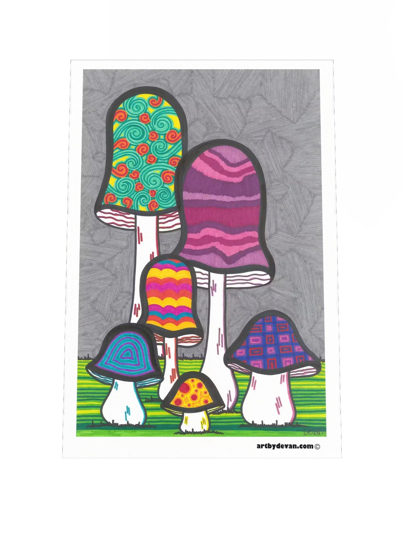 Art Print: Funky Mushrooms product image (1)