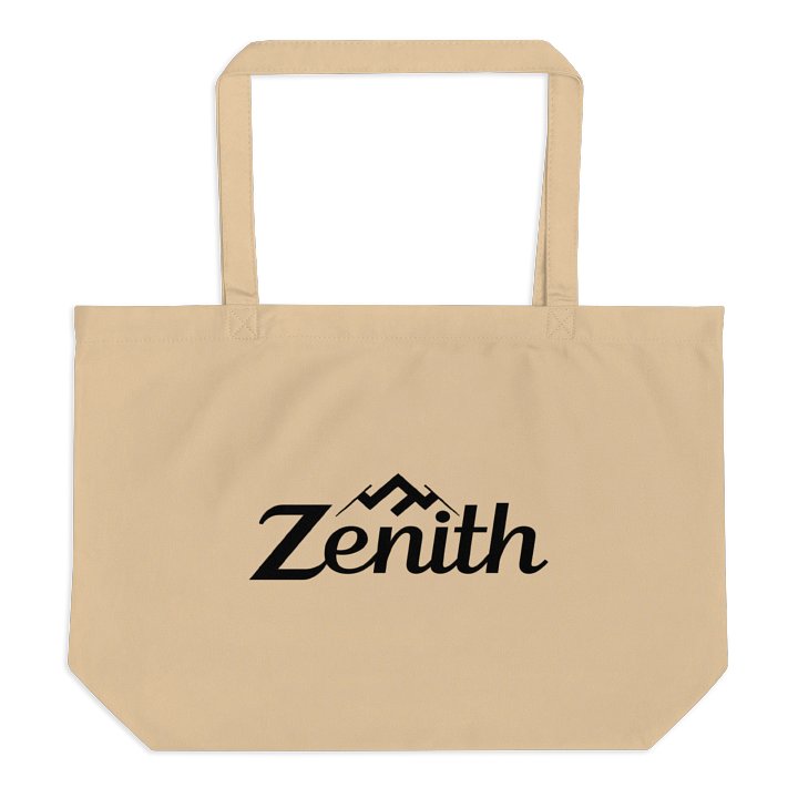 Zenith Organic Cotton Tote - Black and Oyster product image (1)